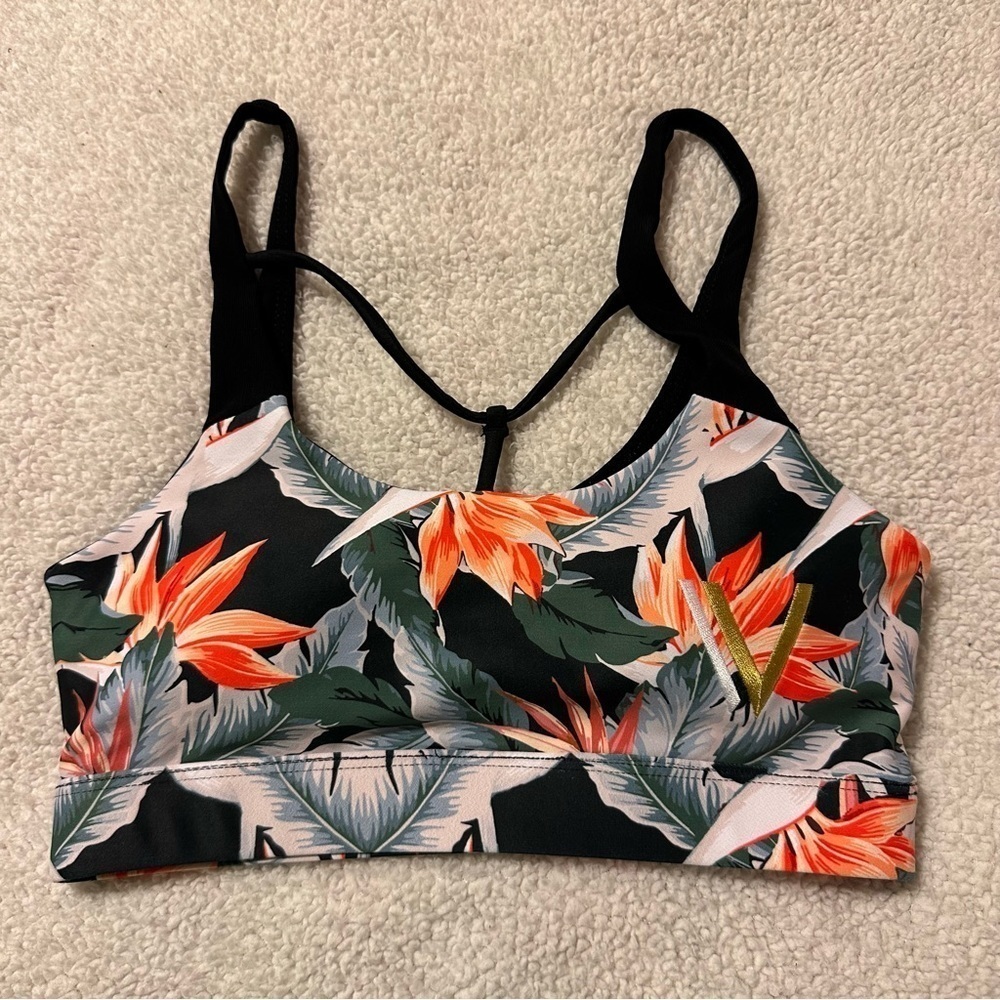 VULL Tropical Floral Print Sports Bra CrossFit